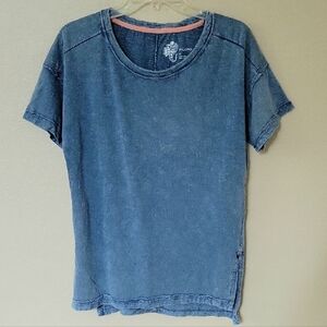 Pilcro Anthropologie Blue Acid Wash 100% Cotton Basic Shirt - Size XS